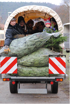 Glhweinfahrt im Planwagen